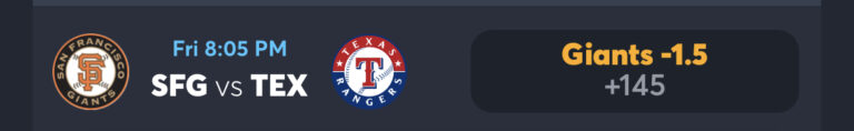 Giants vs Rangers - AI Prediction